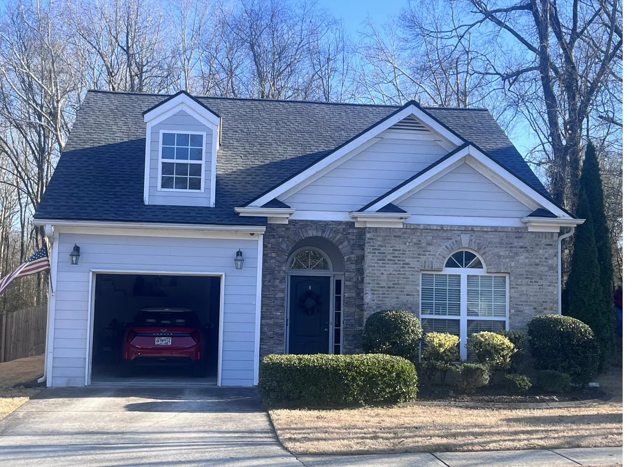 Completed residential roofing project