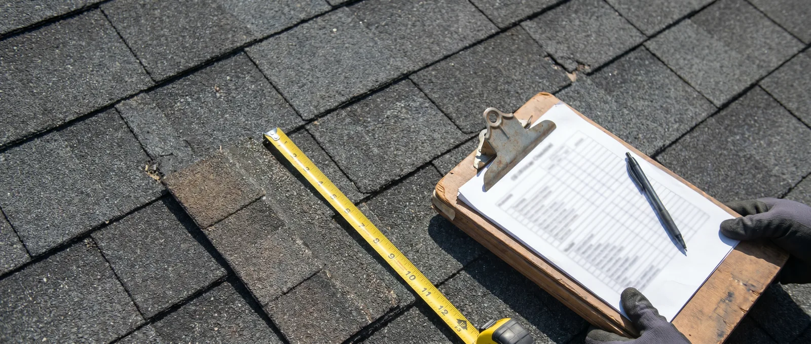 Roof inspection documentation prepared for an insurance claim
