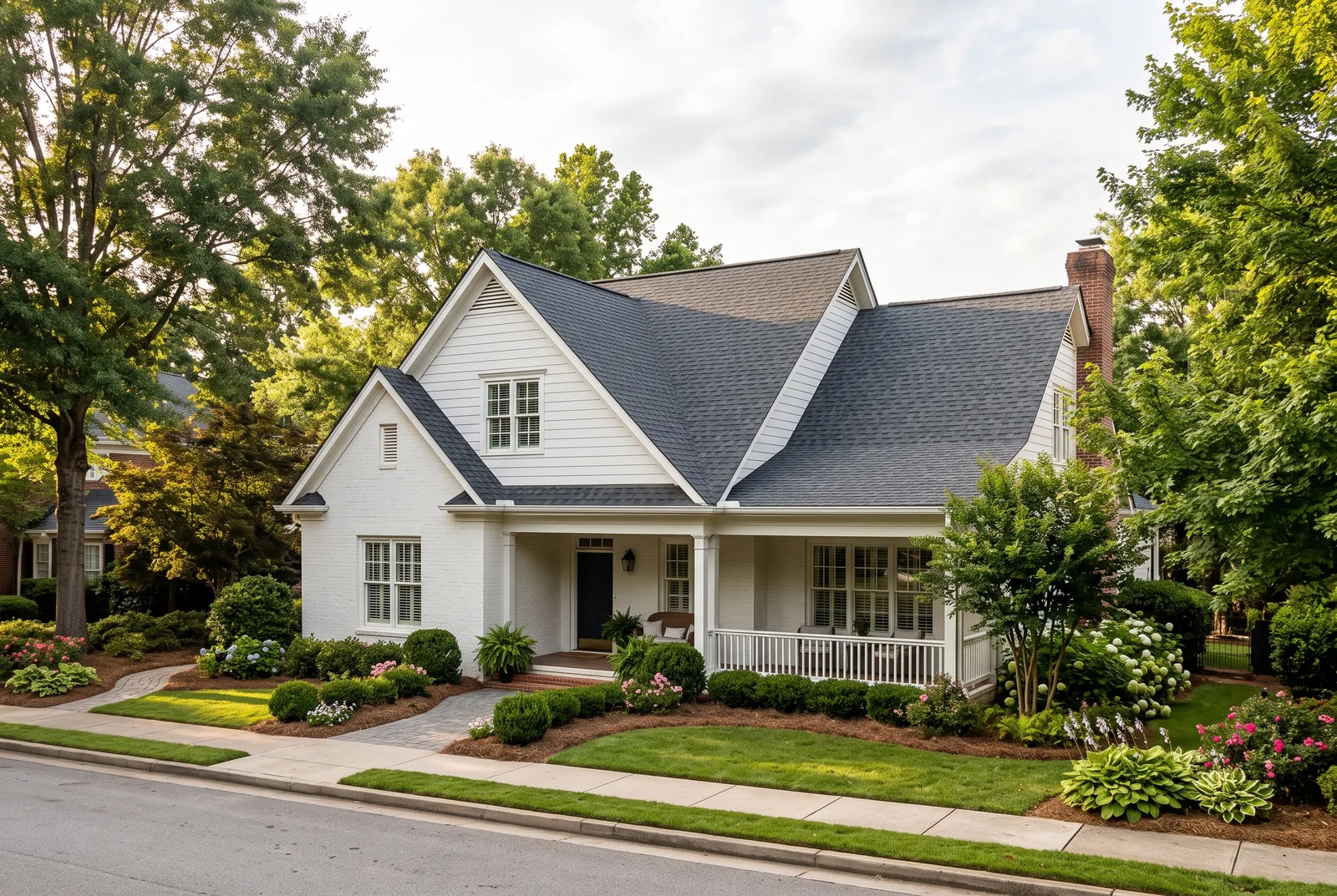 Architectural asphalt shingle roofing on a Jefferson home in North Georgia