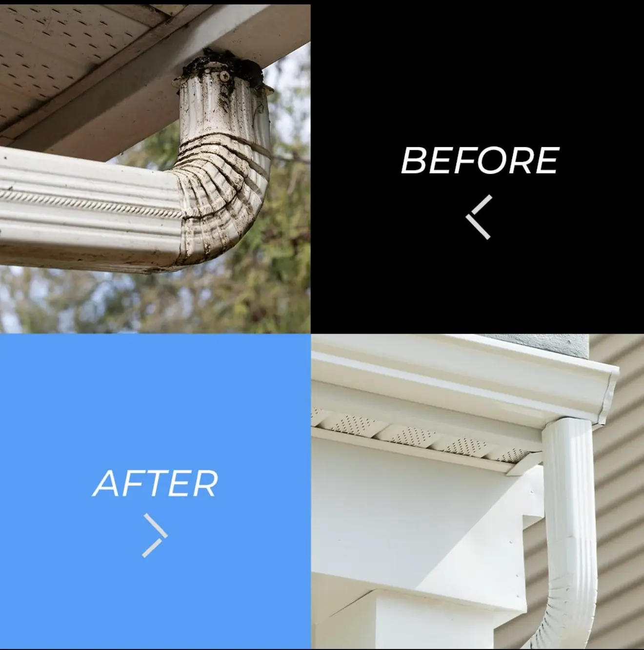 New gutters with proper drainage