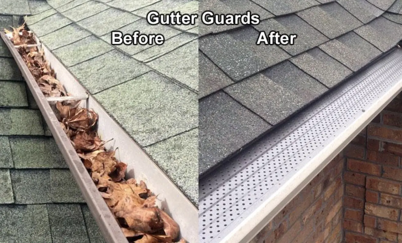 New gutter installation by Bishop JD Roofing